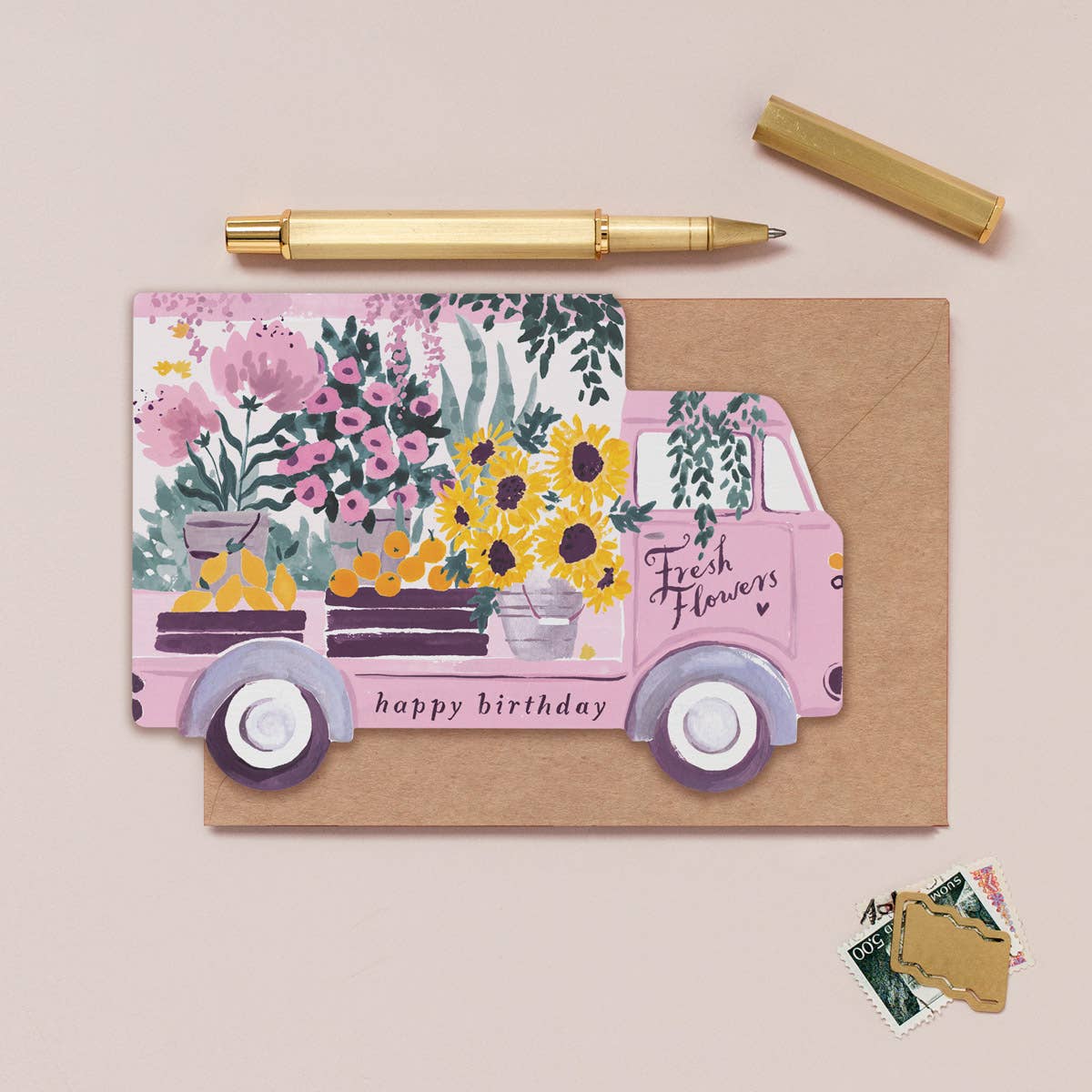 Flower Truck Birthday Card | Sister Paper Co.