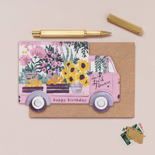 Flower Truck Birthday Card | Sister Paper Co.