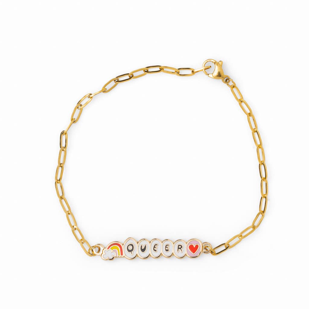 Queer Bracelet - 18k Gold Gilt Enamel