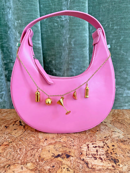Martini Charm Necklace- Gold