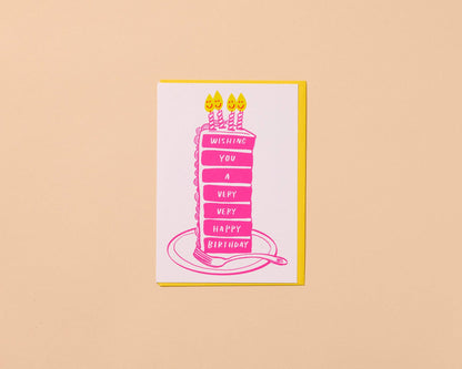 Wishing You A Very Happy Cake Birthday Card