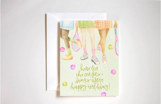 Stephanie Tara Stationery - Tennis era birthday card