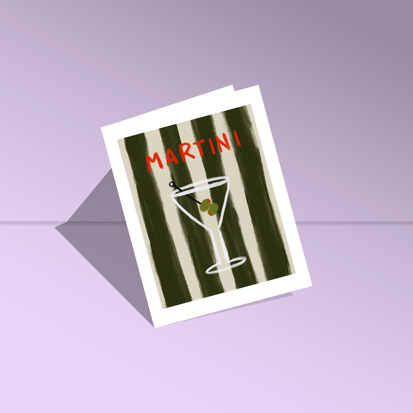 Martini Greeting Card- Allison Poplett