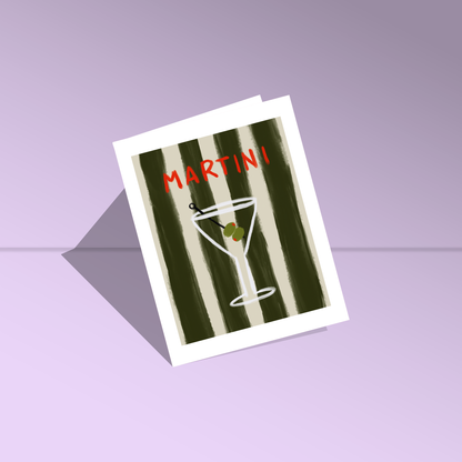 Martini Greeting Card- Allison Poplett