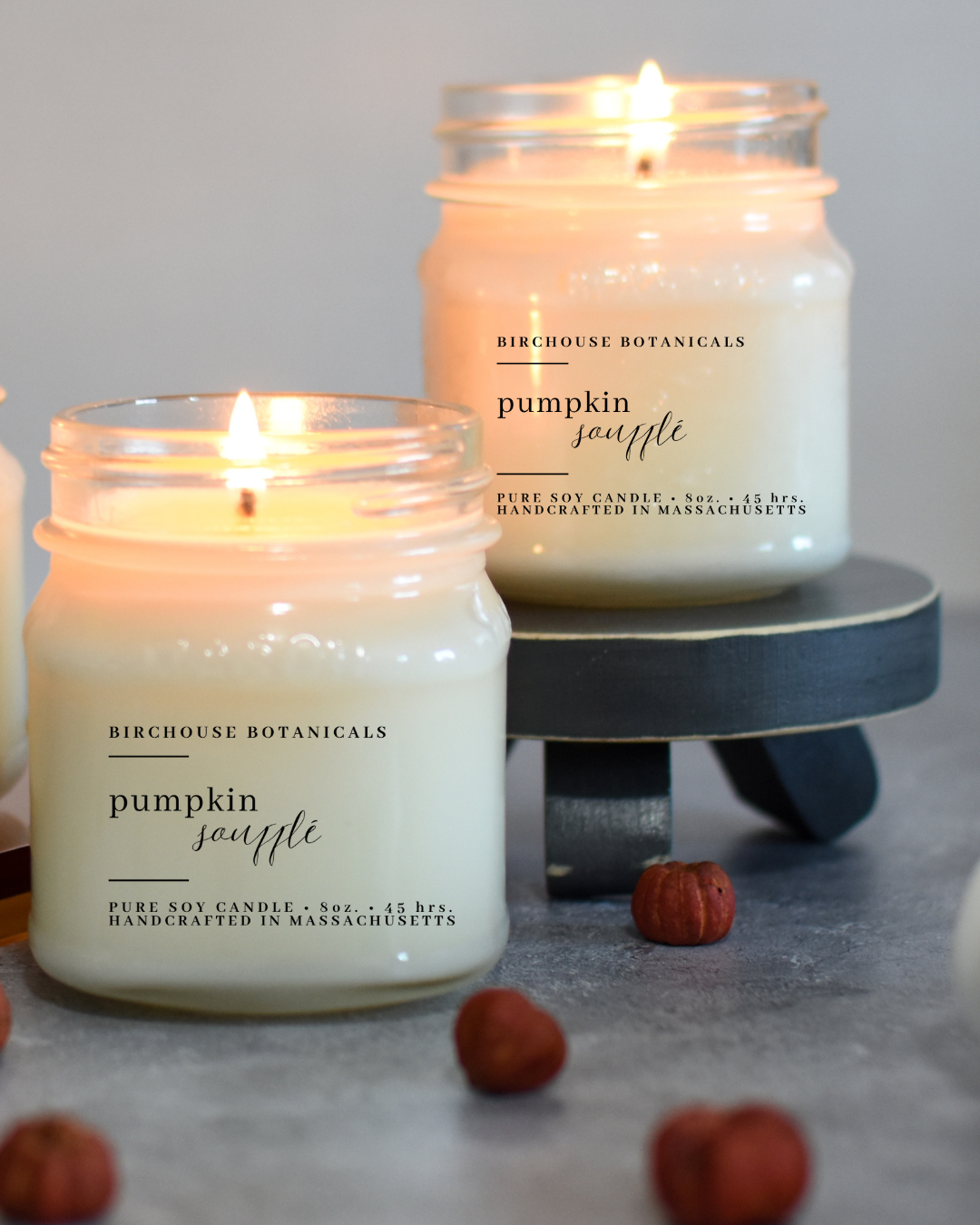 Pumpkin Soufflé 8 oz. Soy Candle -Birchouse Botanicals