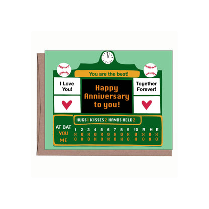 Scoreboard Anniversary Greeting Card