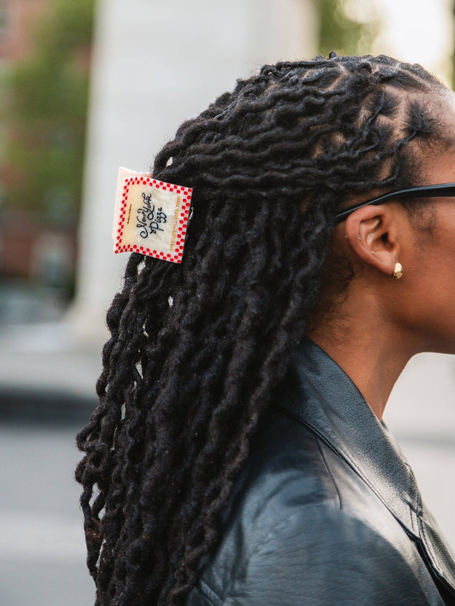 New York Pizza Box Claw Hair Clip- Solar Eclipse