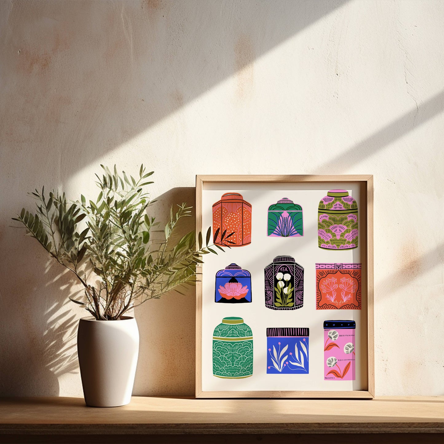 Electric Tea Canisters - 8 x 10 Giclée Art Print
