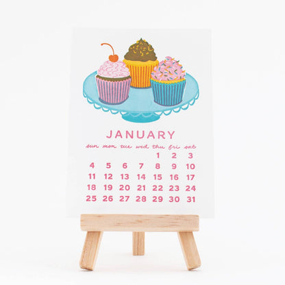 2026 Sweet Treats Letterpress Desk Calendar