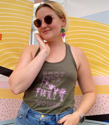 Root for Women Racerback Tank Top
