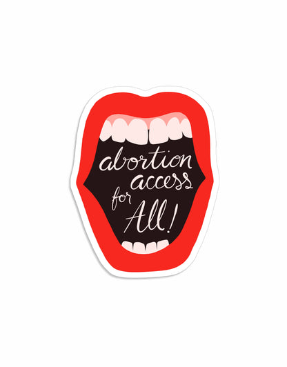 Abortion Access for All Sticker- Drawn Goods
