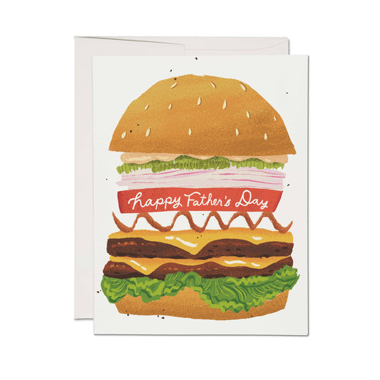Double Cheeseburger Father's Day greeting card
