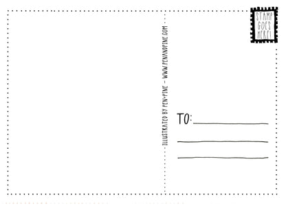 ASAP (As Slow As Possible) Print - 5x7 Postcard- Pen+Pine