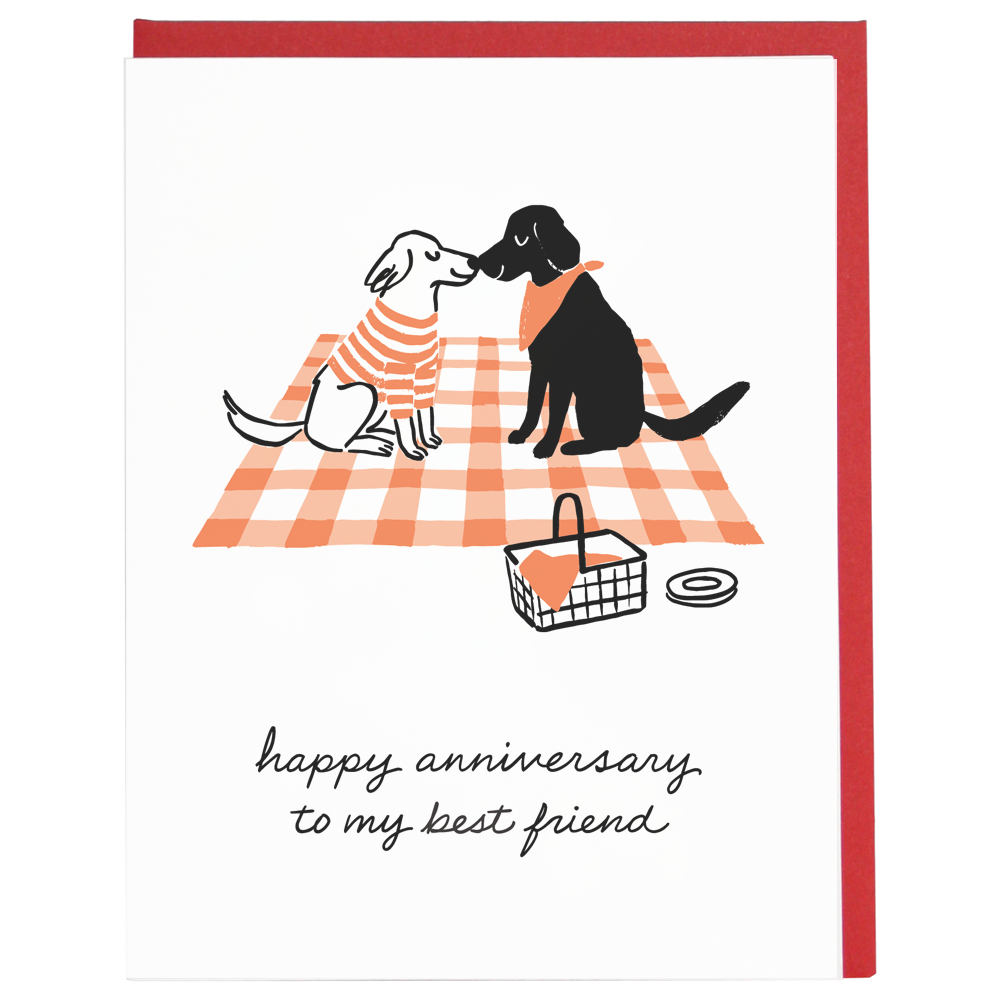 Dog Picnic Anniversary Card - Smudge Ink