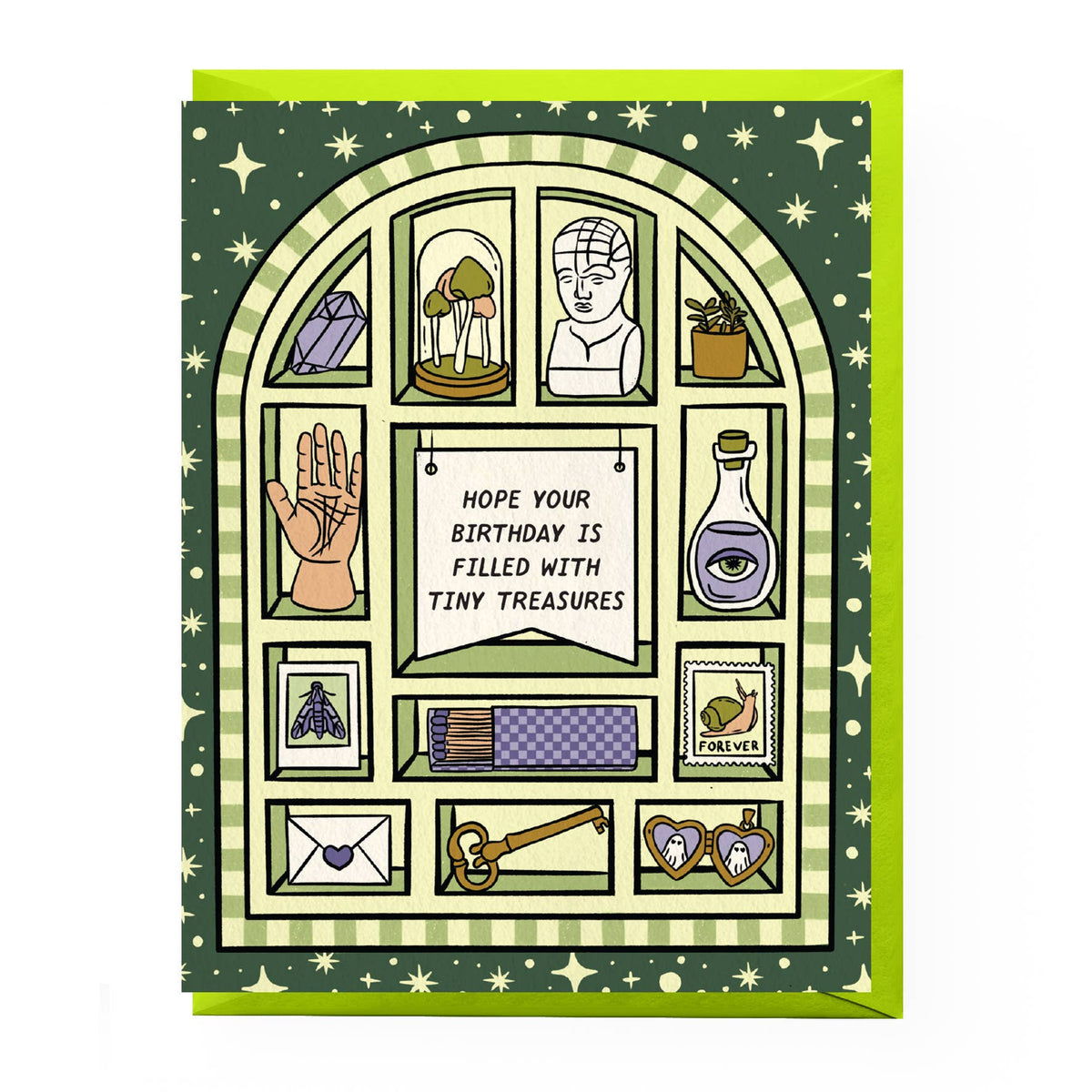 Cabinet of Curiosities Birthday Card- Boss Dotty Paper Co.