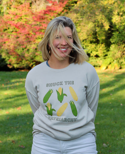 Shuck the Patriarchy Corn Crewneck Sweatshirt