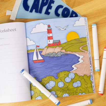 Coastal Americana Coloring Book- Elyse Breanne Design