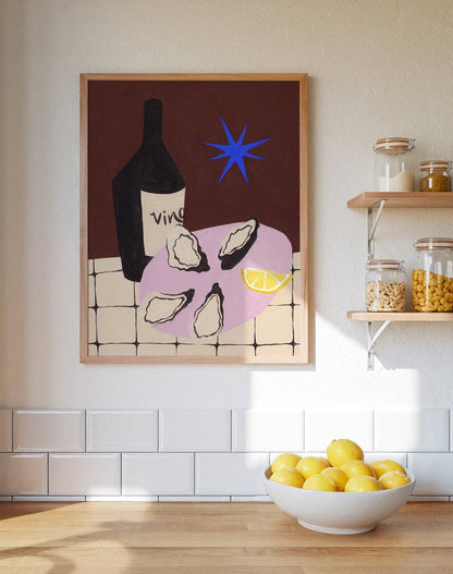 Wine and Oysters Print- Jen Wang Studios
