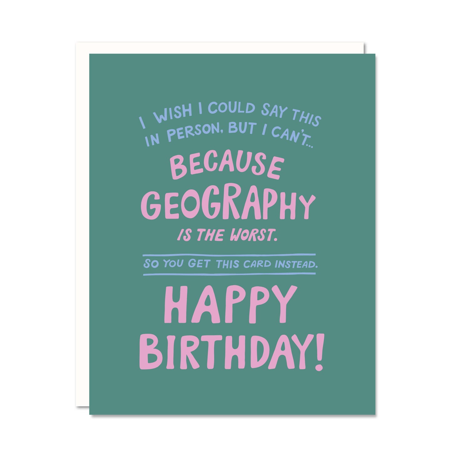 Odd Daughter Paper Co. - Geography (New) - Long Distance Birthday Card