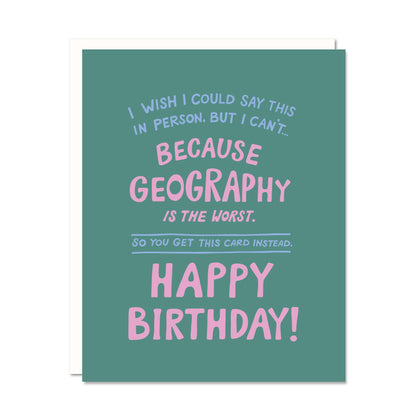Odd Daughter Paper Co. - Geography (New) - Long Distance Birthday Card