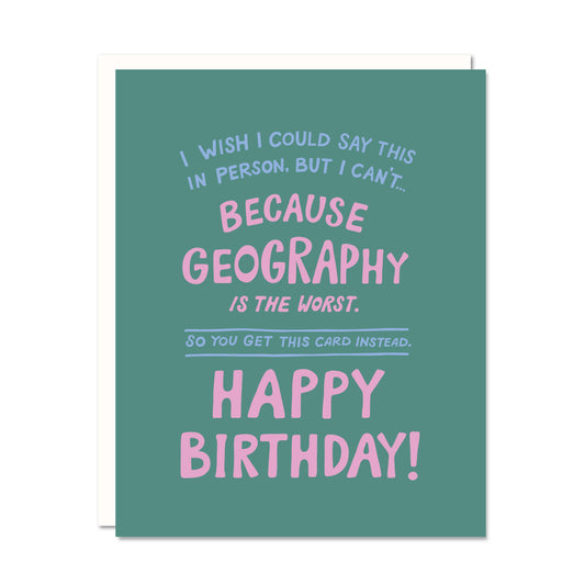 Odd Daughter Paper Co. - Geography (New) - Long Distance Birthday Card