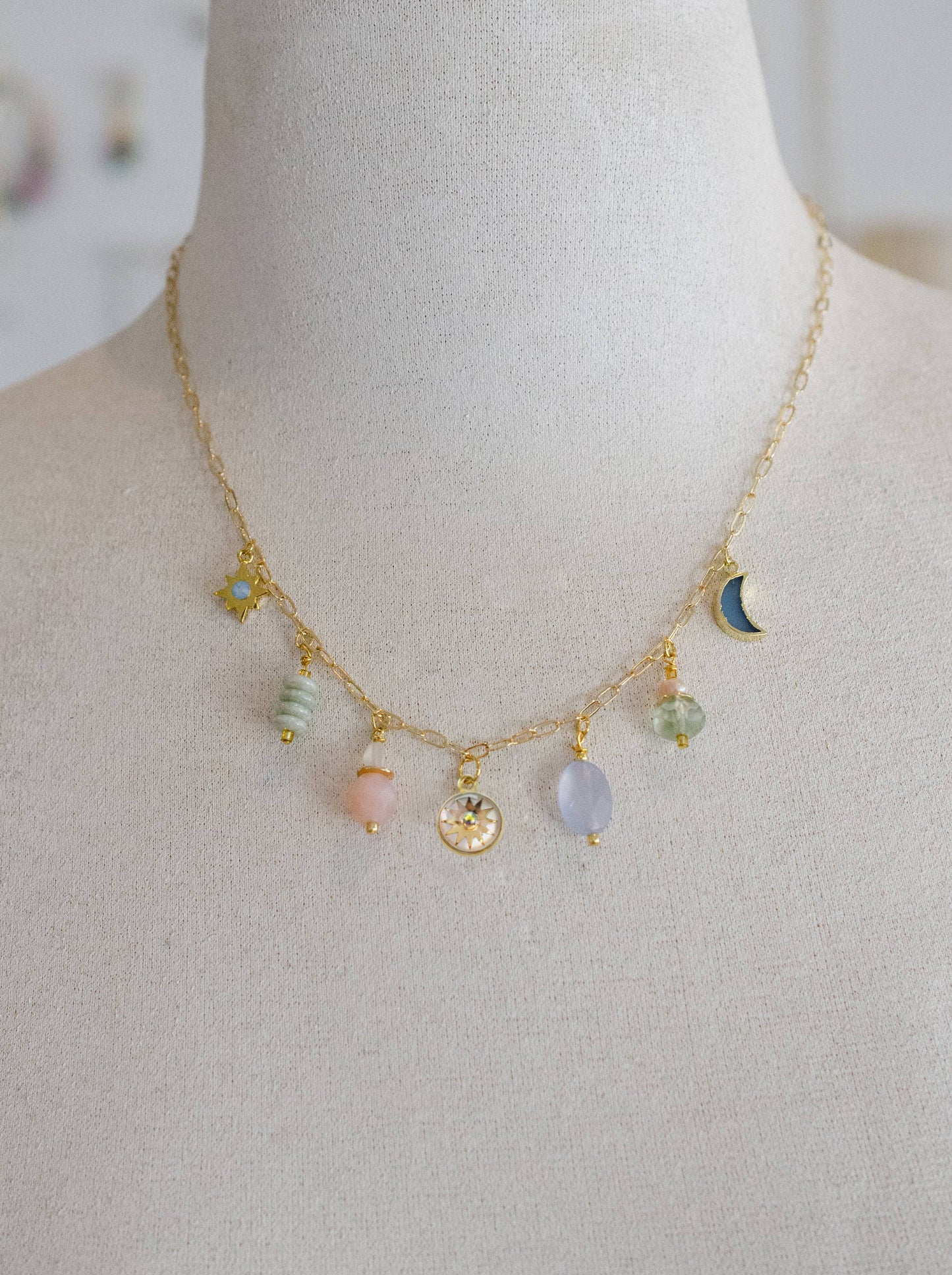 Jill Makes - Pearl Zodiac Air Charm Sign Necklace