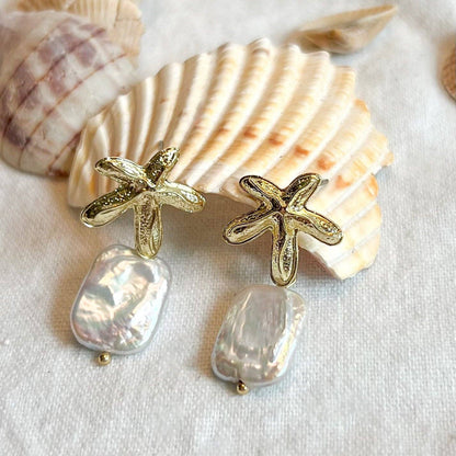 Baroque Starfish Earrings