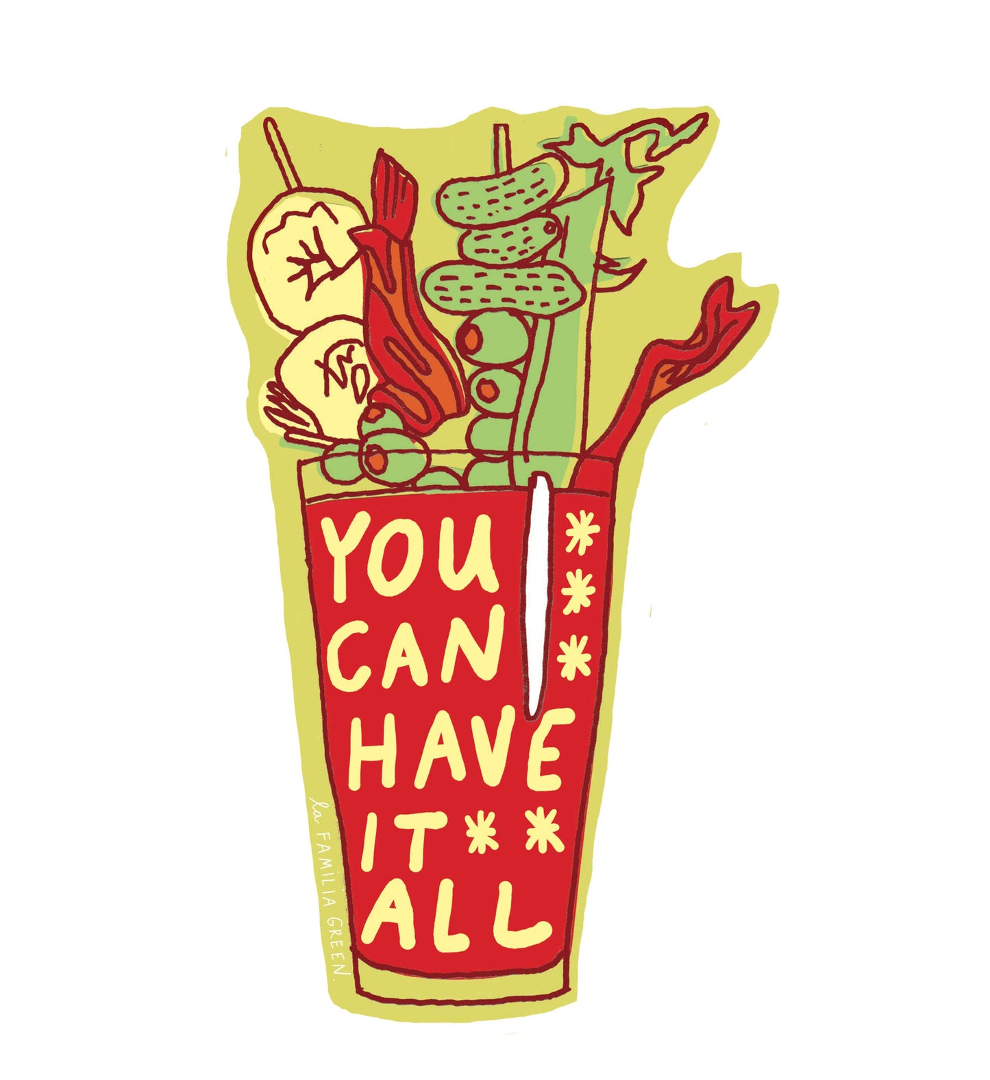 La Familia Green - Bloody Mary Sticker