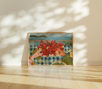 New England Lobster Art Print
