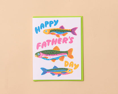 Letterpress Father's Day Card—Rainbow Trout