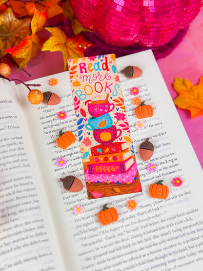 Read More Books Fall Book Stack Bookmark