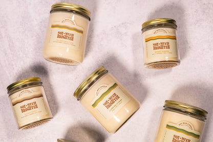 Fall and holiday candle -Sweaters & Candy Canes - soy candle: 8 oz.