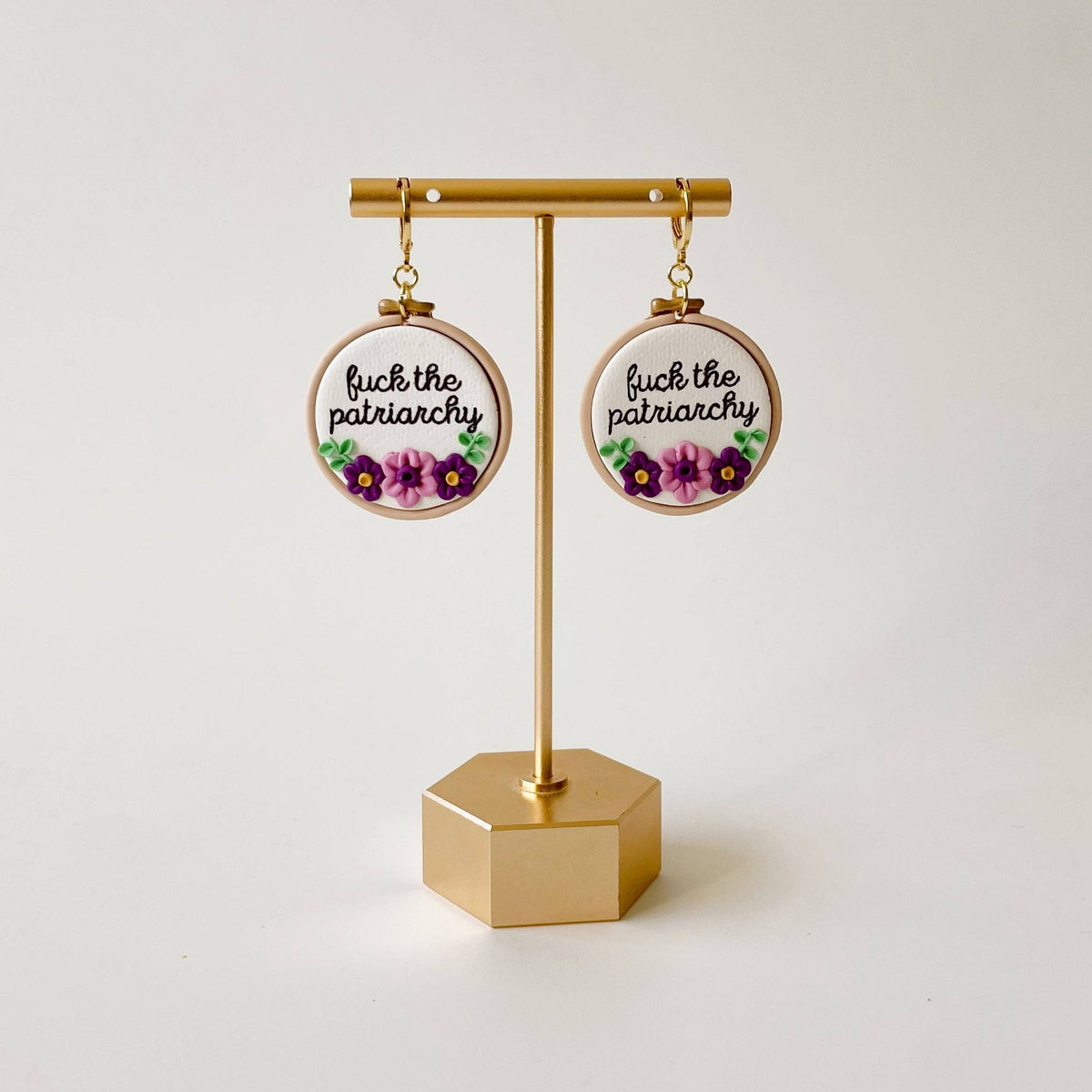 Fuck the Patriarchy Dangles- Meadow & Mae