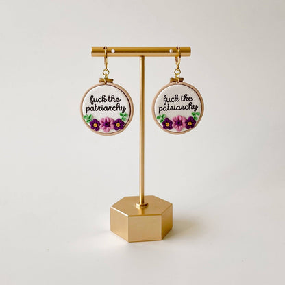 Fuck the Patriarchy Dangles- Meadow & Mae
