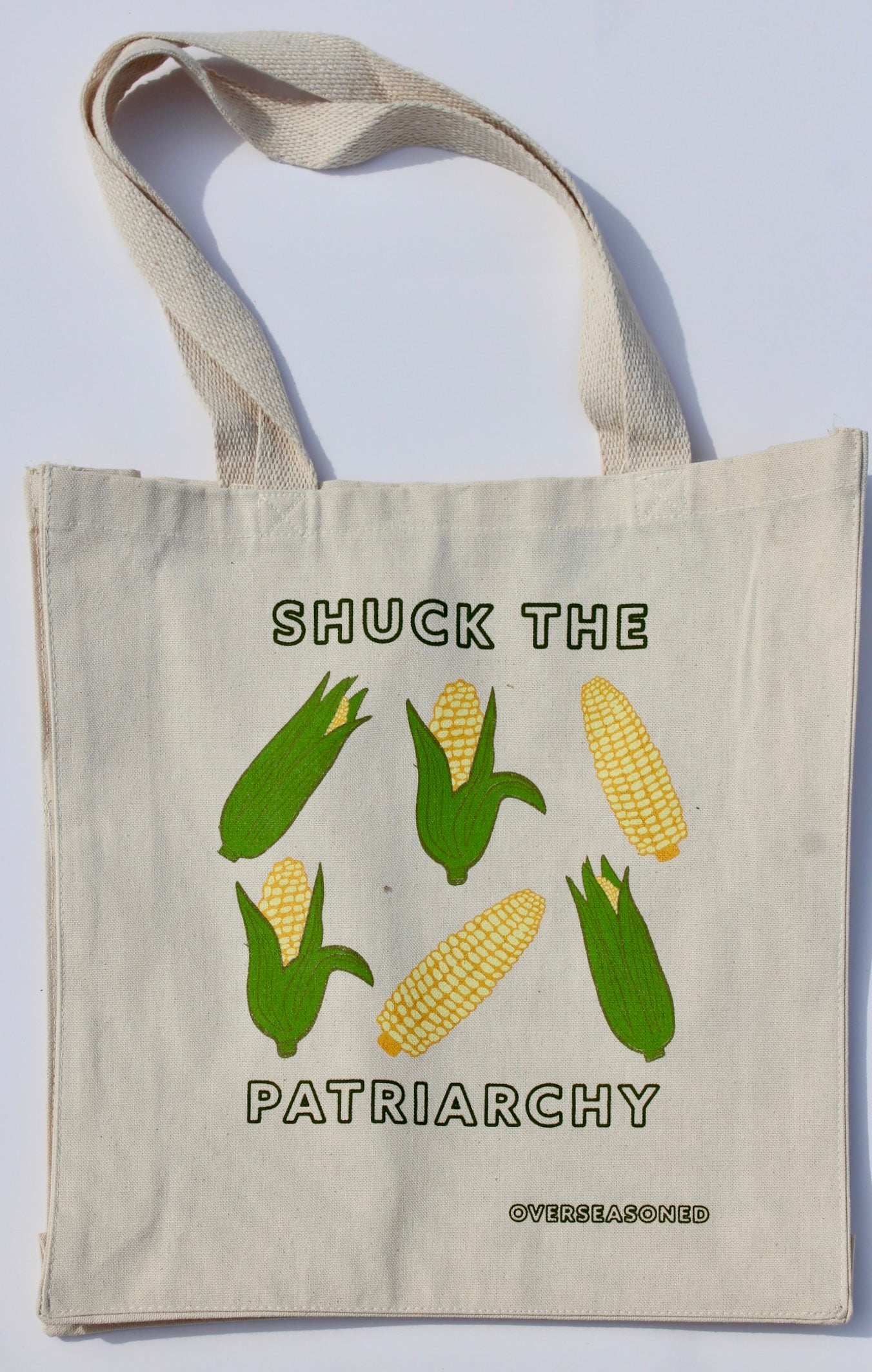Shuck the Patriarchy Corn Tote Bag