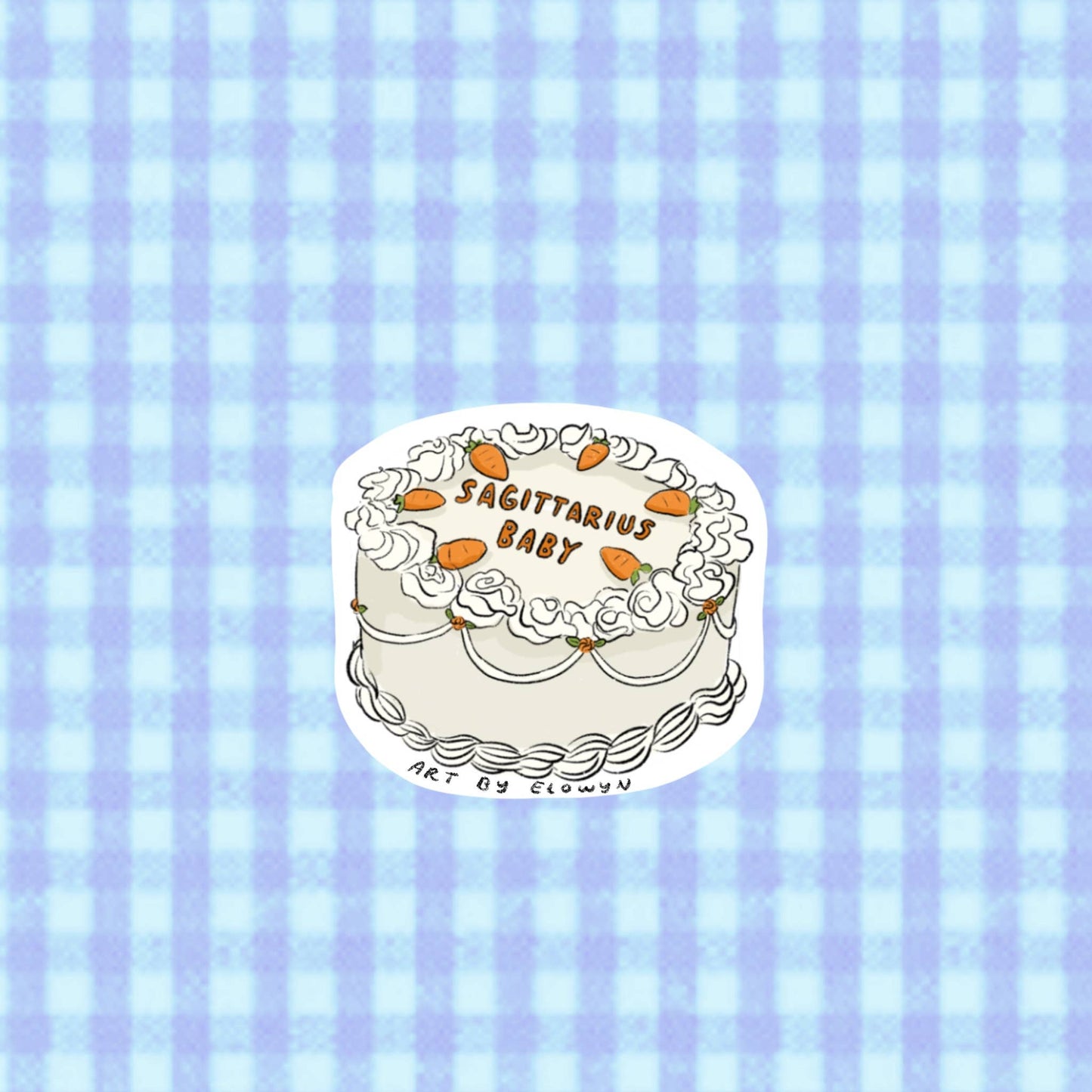 Zodiac Cake Sticker: Gemini
