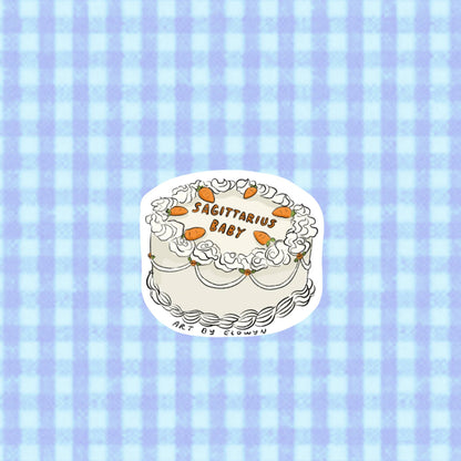 Zodiac Cake Sticker: Gemini
