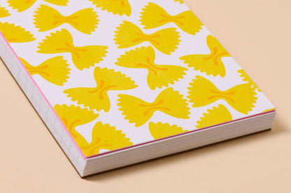 Farfalle Bowtie Pasta Letterpress Pocket Notebook