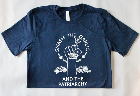 Smash the Garlic and the Patriarchy™ Navy Artwork Tee