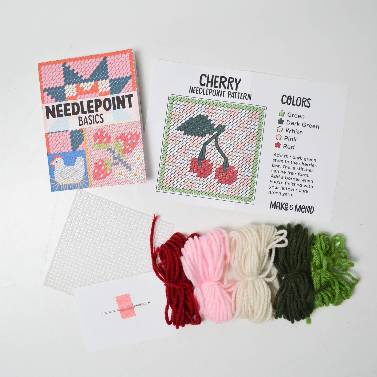 Cherry Needlepoint Kit- Make & Mend