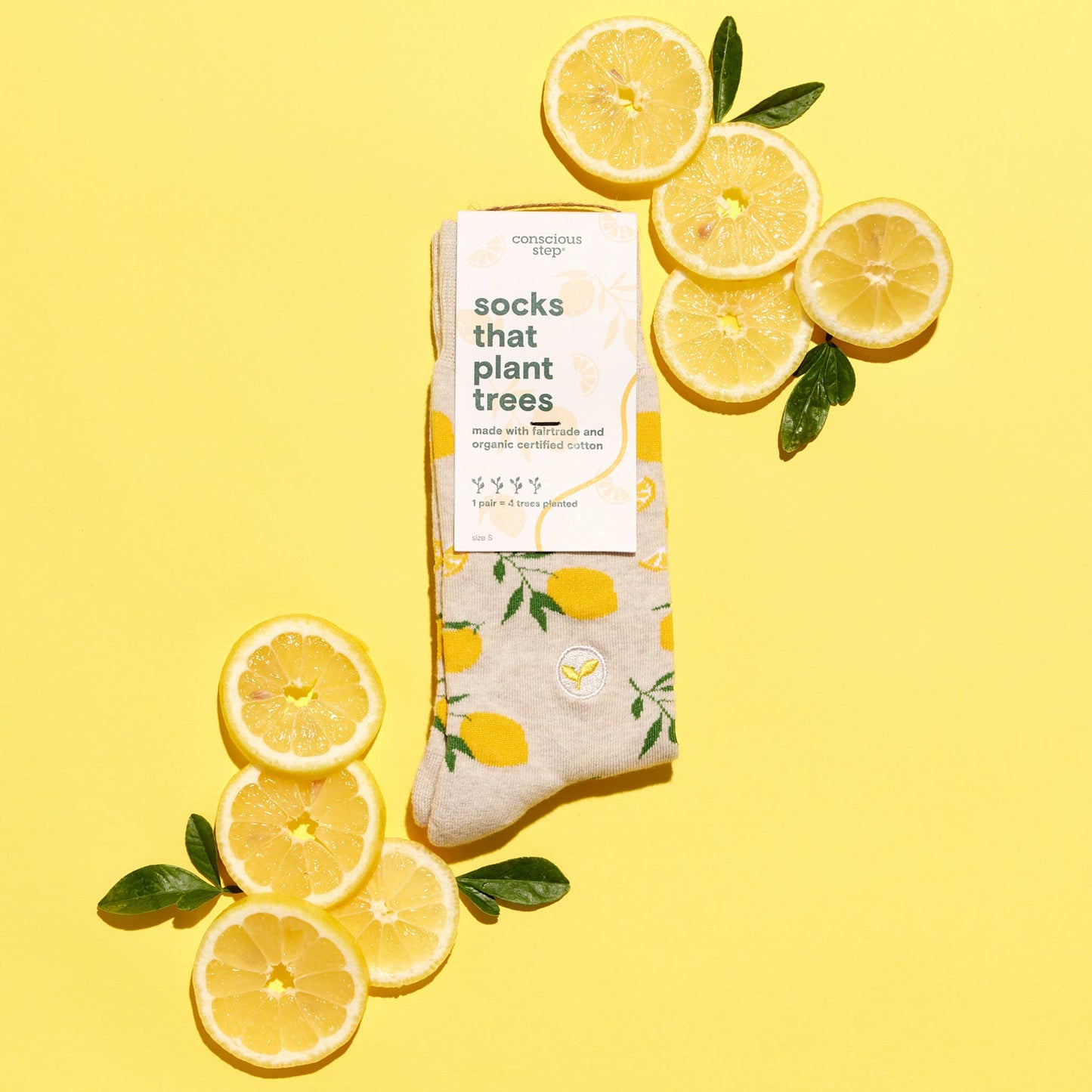 Socks that Plant Trees- Lemons Size Medium