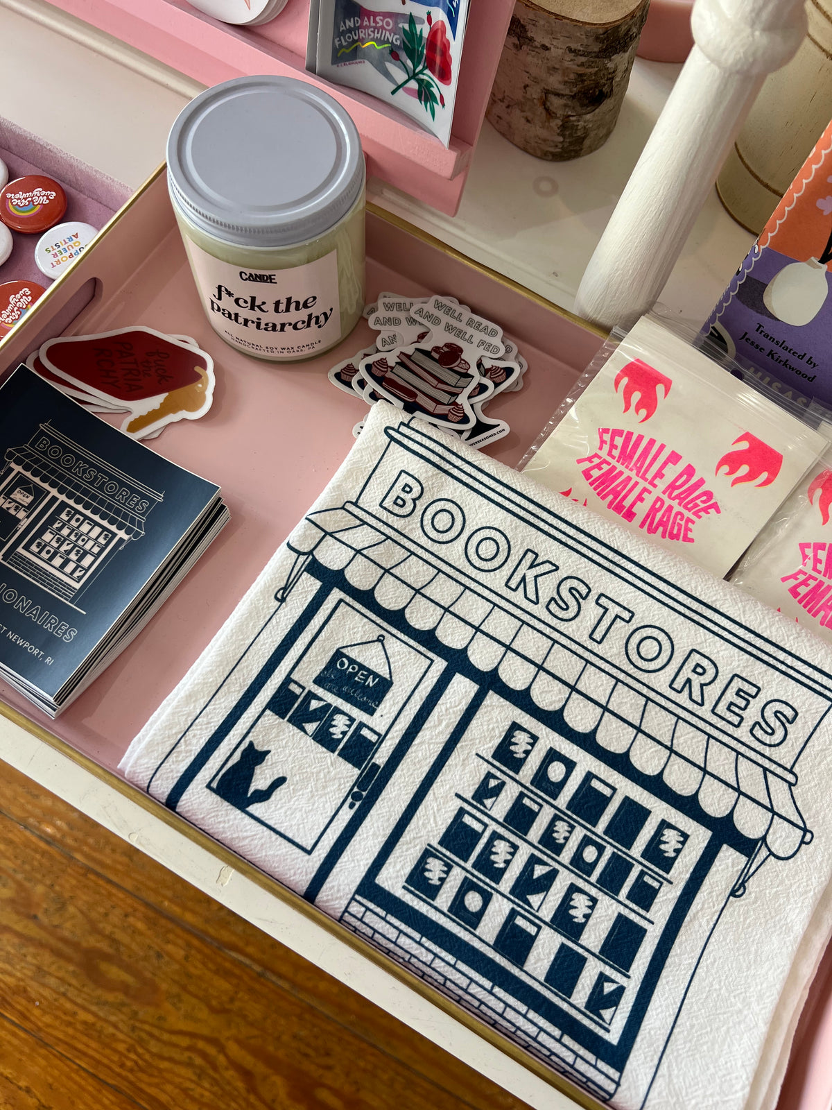 Bookstores Not Billionaires Tea Towel