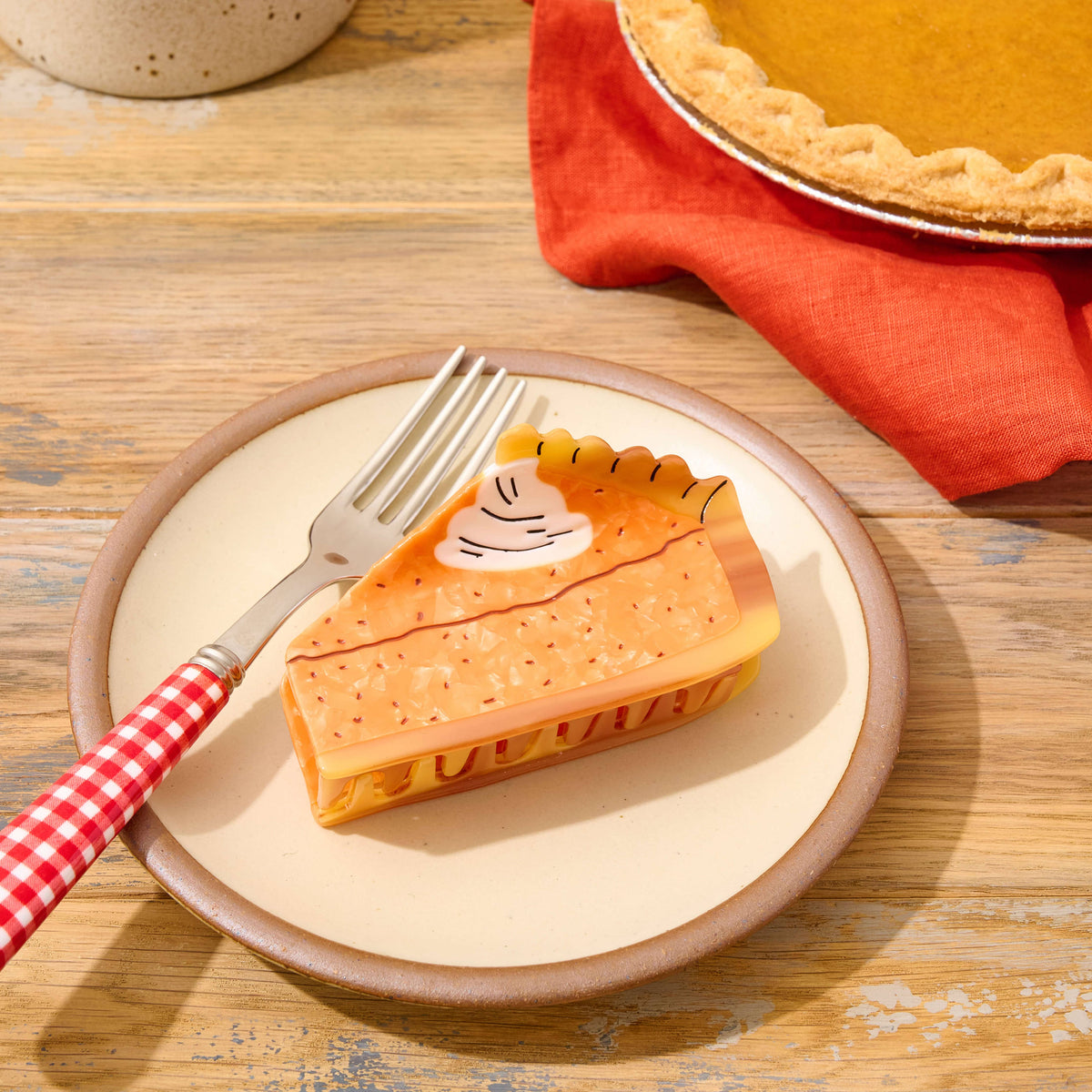 Large Pumpkin Pie Hair Claw Clip- Jenny Lemons