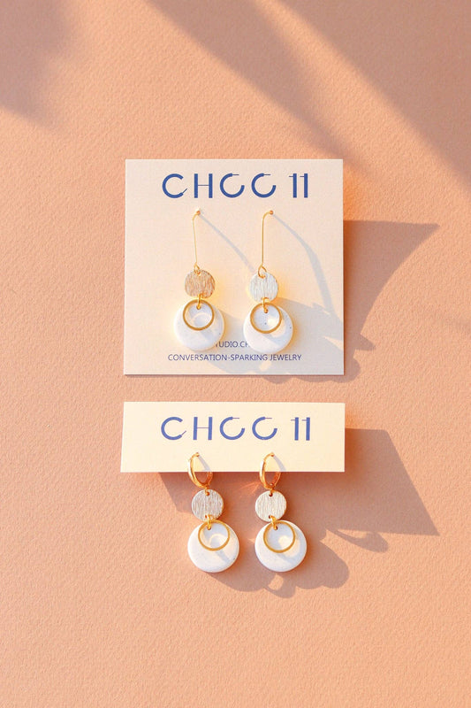 ANNE EARRINGS // Gold-tone: Stone - Studio Choo11