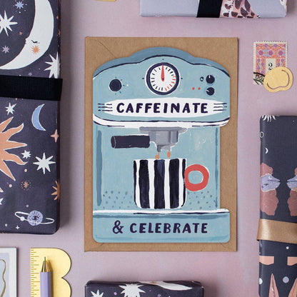 Coffee Machine Birthday Card | Sister Paper Co.