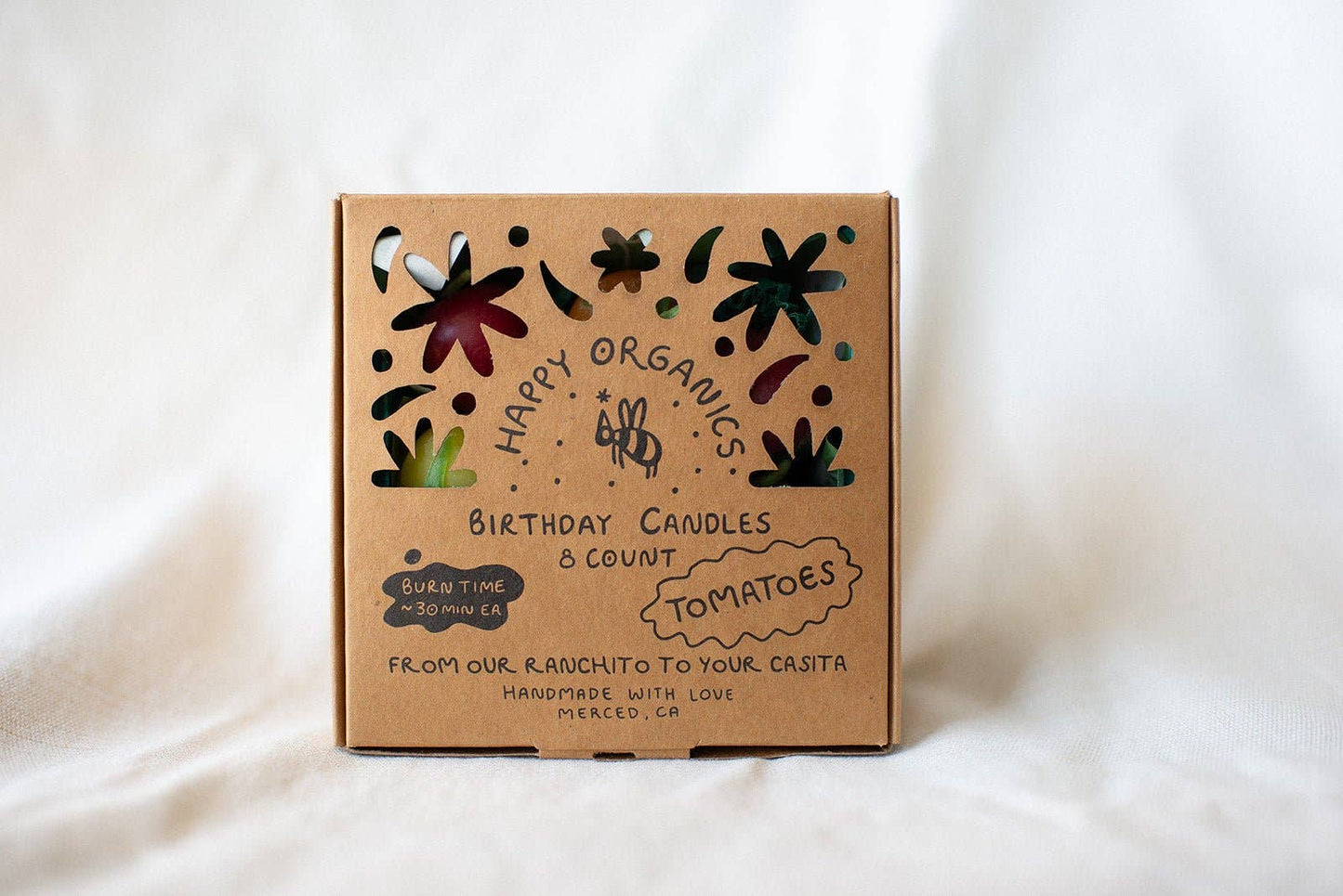 Cherry Tomato Beeswax Birthday Candles