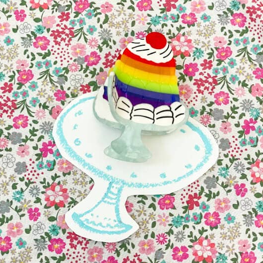 Jenny Lemons - Large Rainbow Jello Cake Hair Claw Clip