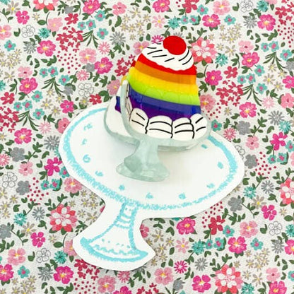 Jenny Lemons - Large Rainbow Jello Cake Hair Claw Clip