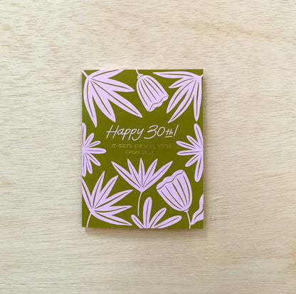 30th Birthday - Milestone Birthday Card