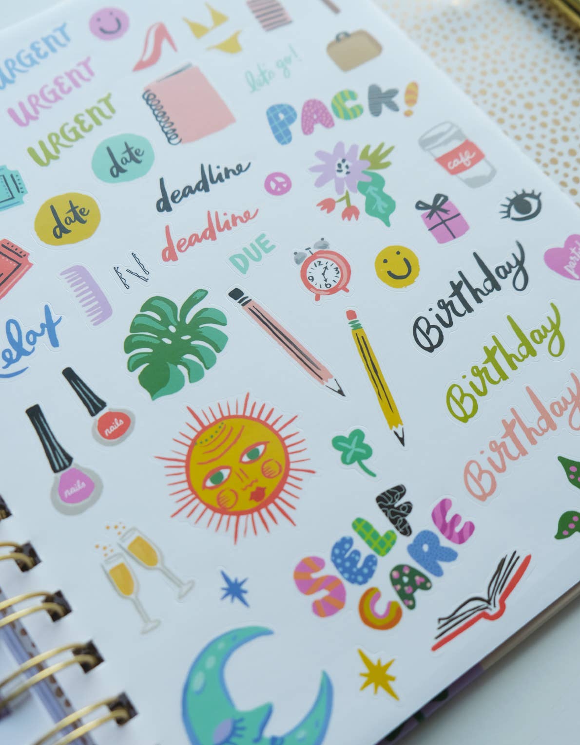 2026 Hardcover Planner, Magenta Squiggle